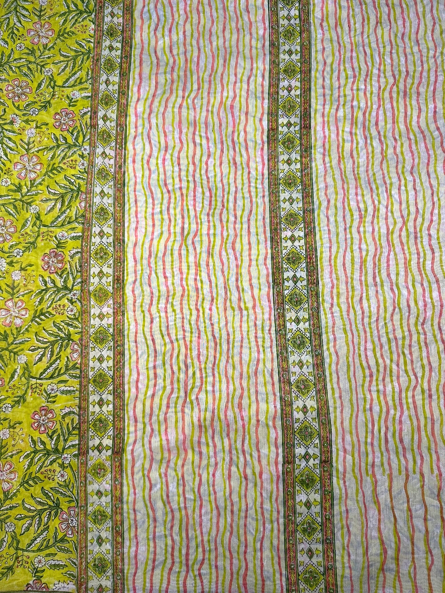 Green Blossom Chanderi Silk Saree