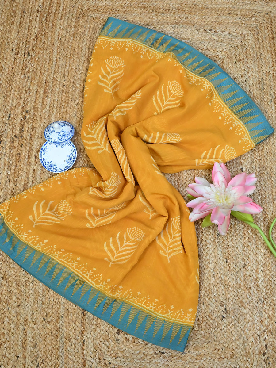 Mustard & Blue Leaf