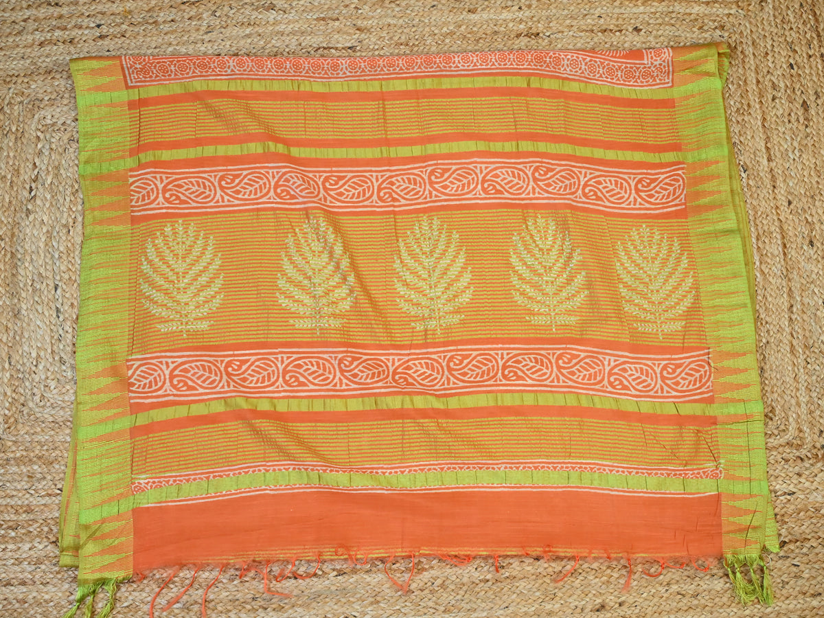 Orange and Green Floral
