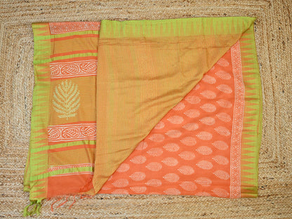 Orange and Green Floral
