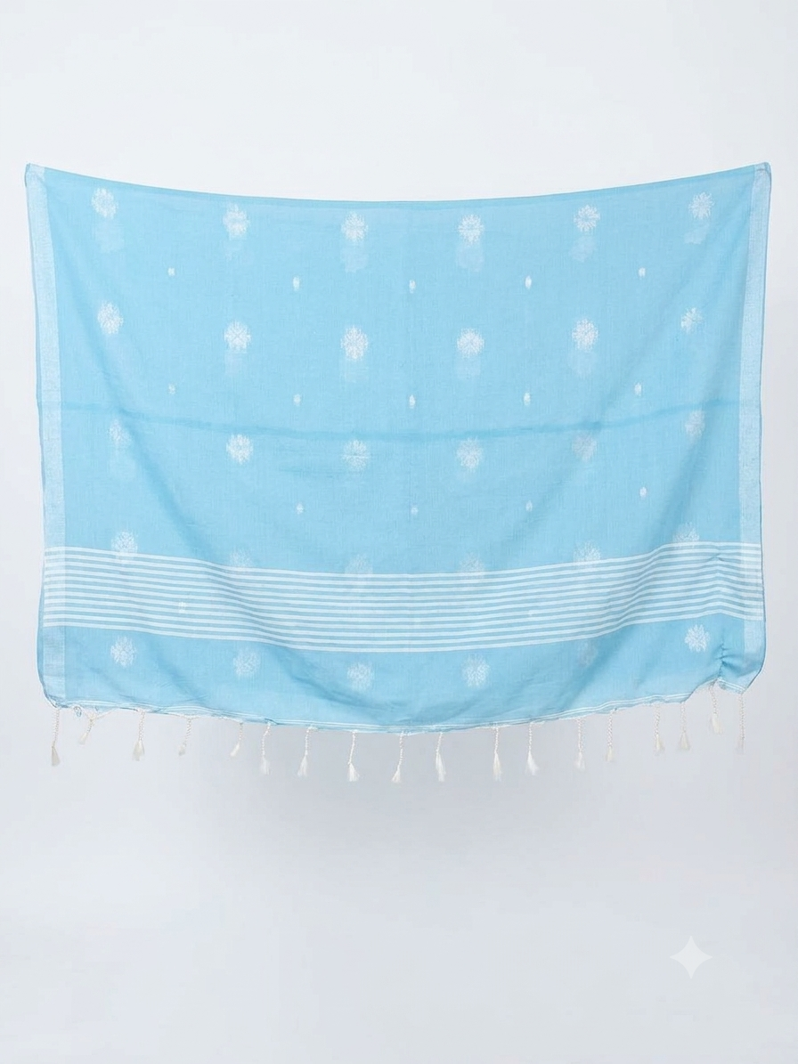 Jamdani Plain Sky Blue